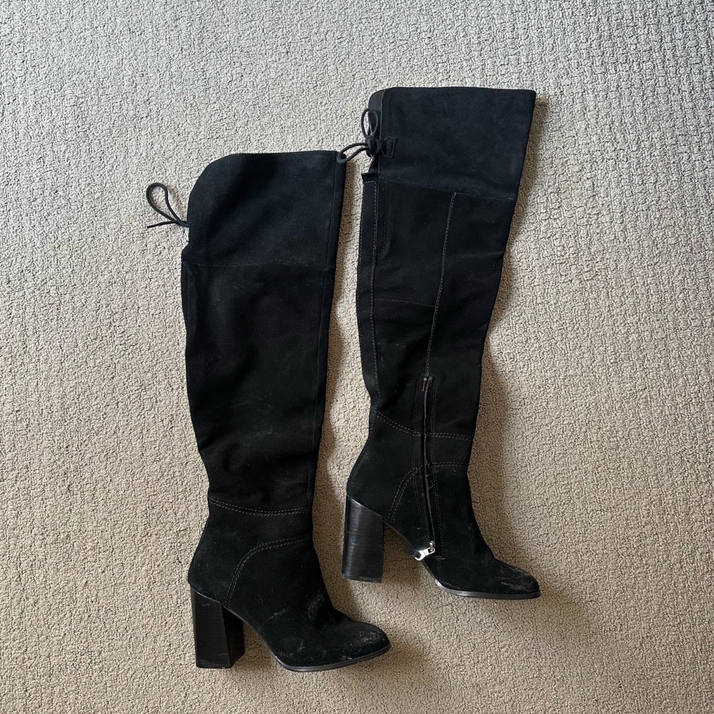 Steve Madden Novela Black Over the Knee Boots